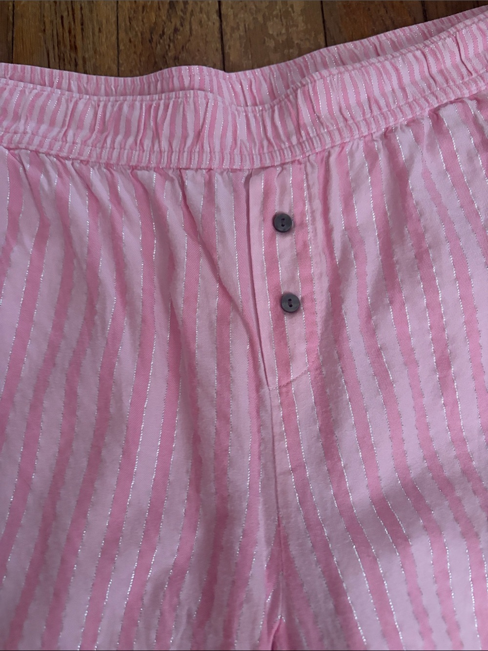 Victoria's Secret Pink and Silver Striped Lounge Pants - Picture 2 of 8